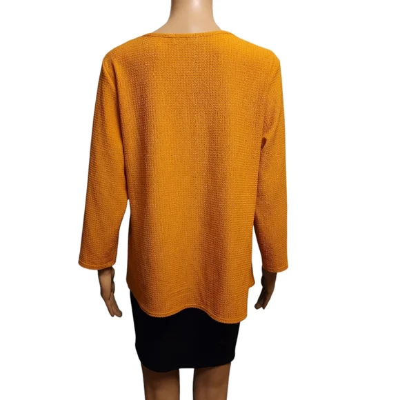 Set The Stage Marigold Blouse Size L - Picture 5 of 12